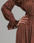 Polkadot Satin Smock dress