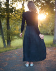 Black Pointelle maxi