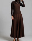 Tweed Jumper and Turtleneck - Brown