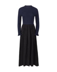 Two tone pointelle maxi Black