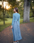 Slate blue Pointelle Maxi
