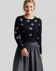 Polka Dot Sweater - Grey
