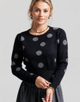 Polka Dot Sweater - Grey
