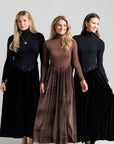 Velvet Lace V Maxi - Brown