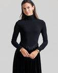 Velvet Lace V Maxi - Black
