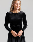 Velvet V Side Line Maxi - Black