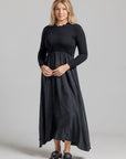 Cable Knit Pointelle - Black