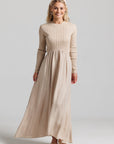 Cable Knit Pointelle - Tan