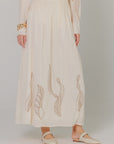 Soft Sand Embroidered Set