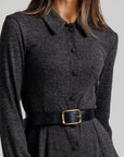 Cinched Waist Cardi - Grey
