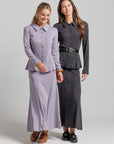 Paneled Midi Skirt - Lavender