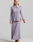 Cinched Waist Cardi - Lavender