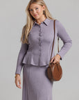 Paneled Midi Skirt - Lavender
