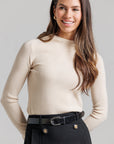 Funnel Neck Hoodie - Cream