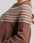 Jacquard Sweater - Brown