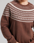 Jacquard Sweater - Brown