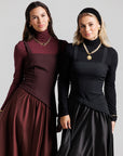 Corset Jumper - Maroon