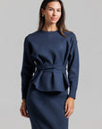 Knit Skirt Set - Blue