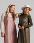 Pinstripe Buckle Slip Jumper - Pink