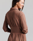 Double Buckle Wool Dress - Mauve