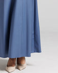 Velvet Pinstripe Dress - Blue