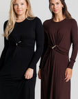 Draped Knot Maxi - Black