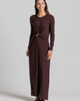 Draped Knot Maxi - Brown