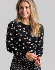 Printed Cardigan - Black