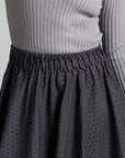 Wool Polka Dot Skirt - Grey