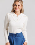 Layered Vest Sweater - Cream