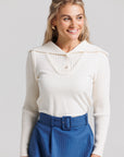 Layered Vest Sweater - Cream