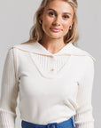 Layered Vest Sweater - Cream