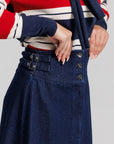 Striped Shrug Sweater - Navy & Red