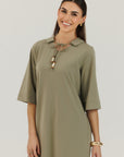 Cotton Charm Dress Sage Green