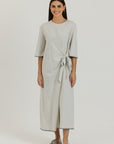 Cotton Stitch Dress Grey