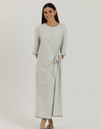 Cotton Stitch Dress Grey