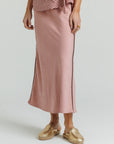 Pink Seam Slip Skirt