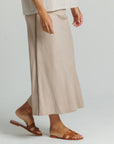 Tan Seam Slip Skirt