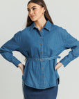 Denim Pinstripe blouse