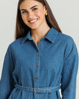 Denim Pinstripe blouse