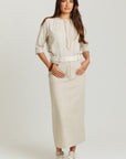 Sand Drawstring Top