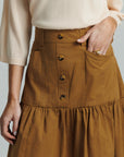 Drop Waist Skirt Brown