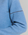 Collar Knit Sweater , Powder Blue