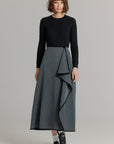 Herringbone Skirt Grey