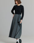 Herringbone Skirt Grey
