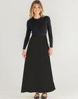 Black Pointelle maxi