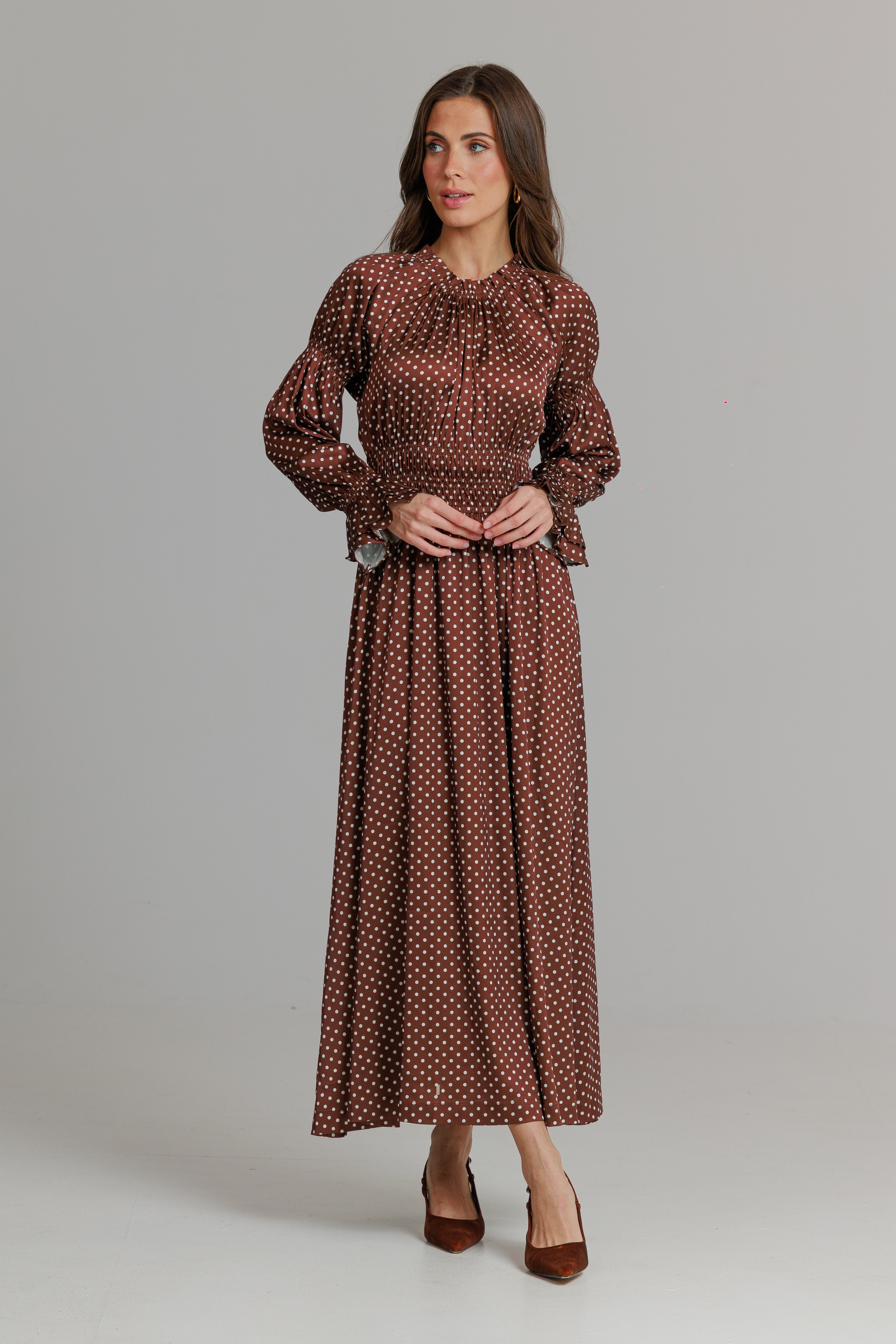 Polkadot Satin Smock dress – LOU&UP