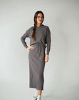 Grey Drawstring skirt