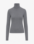 Seamless Knit Turtleneck - Grey