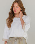 Color block Tee Taupe
